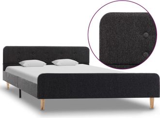 vidaXL Estructura De Cama De Arpillera Gris Oscuro 140x200 Cm Vidaxl