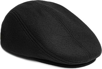 Ruslan Baginskiy Zwarte Monogram Wollen Ivy Cap - Dames - Hoeden - Zwart - S/M - Wol - Accessoires
