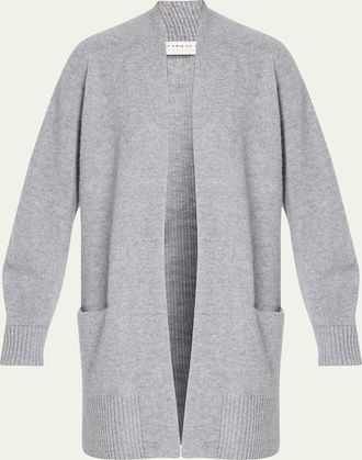 Vince Cashmere Shawl-Collar Open-Front Cardigan