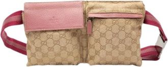 Gucci Pre-owned Belt Bags, female, Beige, Size: ONE SIZE Pre-owned Canvas Belt Bag