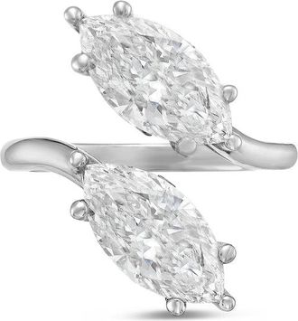 Diana M. Jewels Platinum 5.00 Cts 2 Stone Marquise Lab Grown Diamond Ring