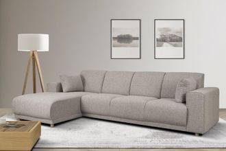HOME AFFAIRE Ecksofa »LEMPS wahlweise Recamiere links oder rechts L-Form« incl. Zierkissen, Stellmasse 297x162 cm