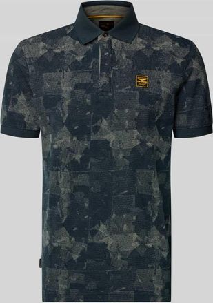 PME Legend Slim Fit Poloshirt mit Label-Patch in Anthrazit, Gr&ouml;&szlig;e XXXL