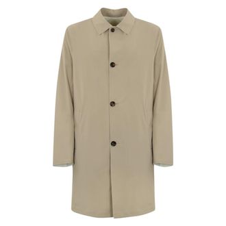 Kired Omkeerbare Beige Jas van Technische Stof - Heren - Mantel - Beige - 2XL - Polyester - Jassen