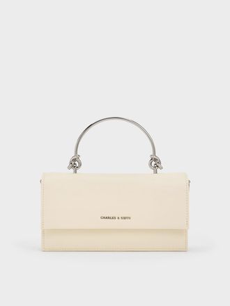 Charles & Keith Kristine Sculptural-Handle Long Wallet
