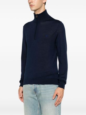 Etro Wool and Silk Blend Sweater - Blue