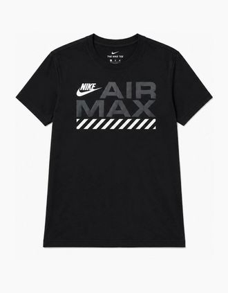 Nike Mens Nike Mens Air Max Graphic Sports Casual T Shirt in Black - Size: 42