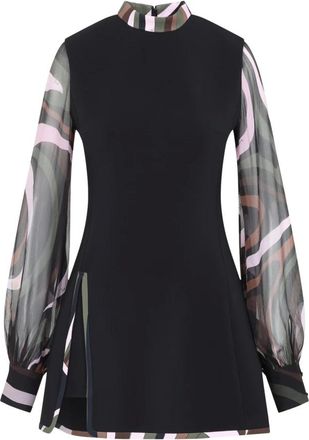 Pucci Vestido Cady Manga Larga - Dresses - Mujer - Negro - S