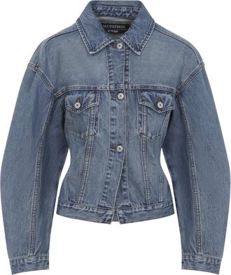 Jacquemus Denim de-N&icirc;mes Jacket - Dames - Spijkerjassen - Blauw - XS - Denim - Jassen