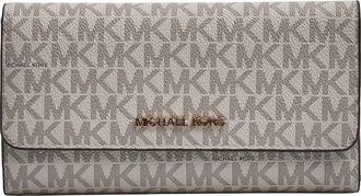 Michael Kors Grote Portemonnee - Dames - Portefeuilles - Beige - ONE Size - Polyester - Accessoires