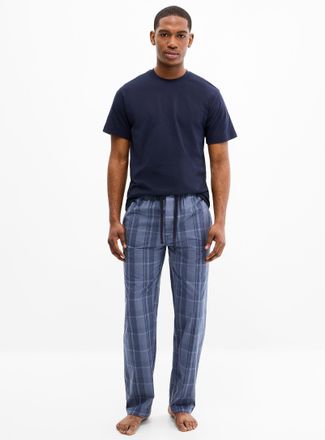 Majestic Mens Minimalist check pyjama set