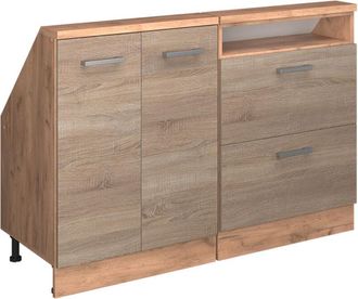 Vicco Conjunto De Armarios Para Techo Inclinado Rion, Roble Sonoma/goldkraft, Lote De 2, Vicco