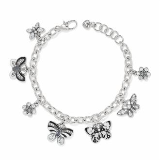 Brighton Womens Botanique Garden Charm Bracelet In Silver