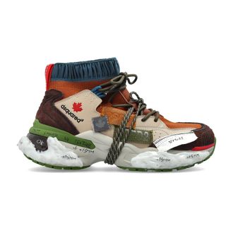 Dsquared2 Schoenen, Heren, Veelkleurig, 43 EU, Leer, Faster High-Top Sneakers