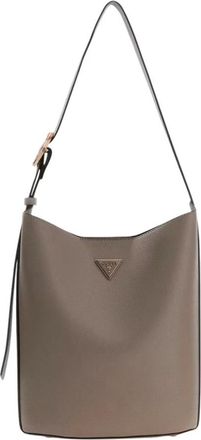Guess Tassen, Dames, Beige, ONE Size, Leer, Meridian II Bucket