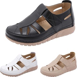 Generic Wedge Wide Fit Fisherman Sandals For Women Close Toe Sandals For Women Hollow Out Breathable Footwear Orthopaedic Casual Shoes With Arch Support Slipp