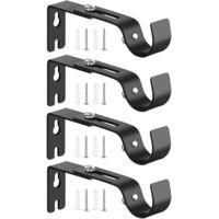 OEM Soportes De Pared Para Barras De Cortina De Alta Gama: 4 Ganchos Ajustables, Soportes De Hierro De Alta Dureza
