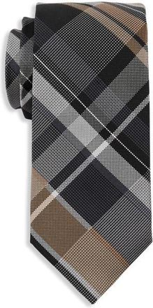 Haggar Big & Tall Parker Plaid Tie in Black at Nordstrom, Size X-Large