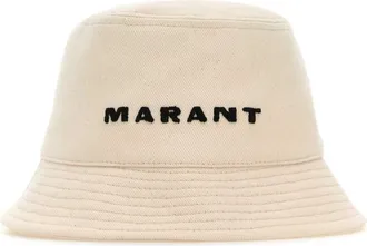 Isabel Marant White Haley Logo Bucket Hat