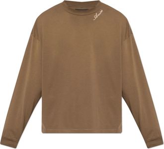 Amiri T-shirt met lange mouwen - Heren - Longsleeves - Bruin - M - Katoen - Tops