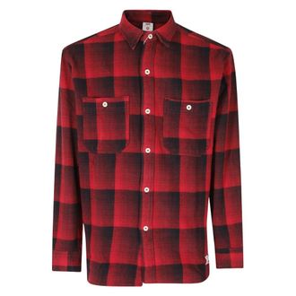 Edwin Werkshirt - Heren - Overhemden - Rood - Maat: L Katoen