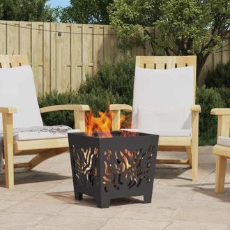 vidaXL Focolare Nero 40 X 40 X 40 Cm Acciaio Laminato A Freddo - Vidaxl