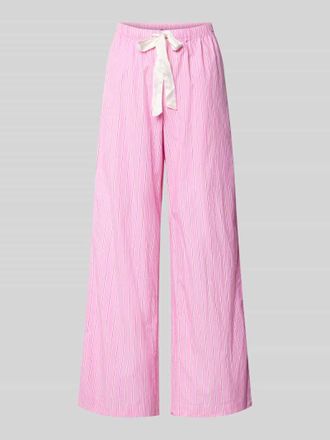 Gina Tricot Wide Fit Pyjama-Hose mit elastischem Bund Modell Poplin in Pink, Gr&ouml;&szlig;e XL