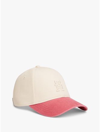 Tommy Hilfiger Mens Monogram Logo Baseball Cap - White