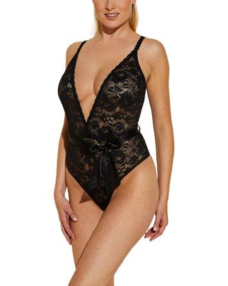 Cosabella Never Say Never Deep V Silk-Trim Teddy