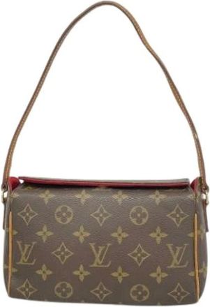 Louis Vuitton Pre-owned Shoulder Bags, female, Brown, Size: ONE SIZE Pre-owned Monogram Recital Handbag