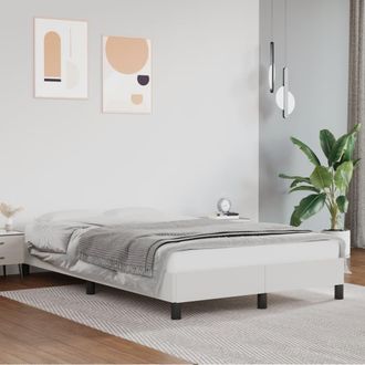 vidaXL Vidaxl - Estructura De Cama Sin Colch&oacute;n Cuero Sint&eacute;tico Blanco 120x200cm