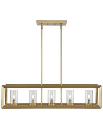 Jonathan Y Designs Jonathan Y Designs Anna 38 5 Linear 5 Light Metal Glass Led Pendant