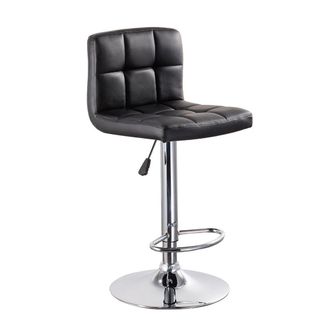 Lewis's Boston Black Faux Leather Breakfast Kitchen Home Bar Swivel Stool Chair Barstool - Lewiss Home | TJ Hughes