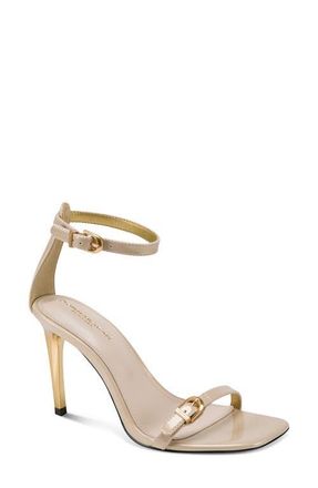 DKNY Pryce Ankle Strap Sandal in Beige/Gold at Nordstrom, Size 6.5