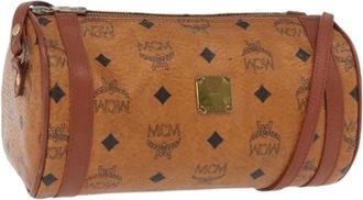 MCM Pre-owned Cross Body Bags, female, Brown, Size: ONE SIZE Pre-owned Plastic shoulder-bags