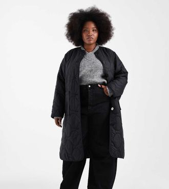 Only ONLY Curve - Cappotto lungo trapuntato nero
