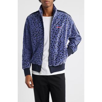 Pleasures Ozone Velour Track Jacket in Blue at Nordstrom, Size Xx-Large