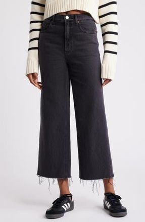 PacSun Knox Wide Leg Crop Jeans in Black at Nordstrom Rack, Size 27