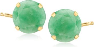 Ross-Simons 8mm Jade Martini Stud Earrings in 14kt Yellow Gold