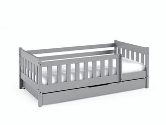 AKL FURNITURE Cama infantil pino gris 80x160