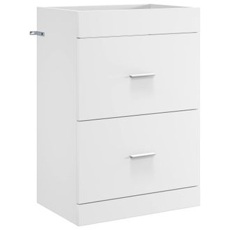 vidaXL Gabinete De Ba&ntilde;o Debajo Del Lavabo Blanco 56 X 37,5 X 81 Cm Vidaxl