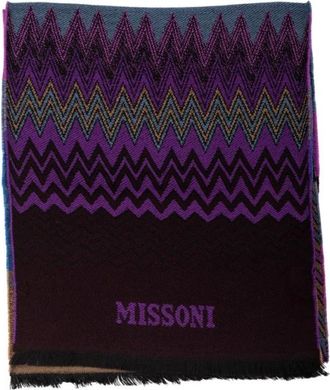 Missoni Stijlvolle Sjaal - Heren - Wintersjaals - Groen - ONE Size - Wol - Accessoires