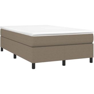 vidaXL Vidaxl - Cama Box Spring Con Colch&oacute;n Tela Gris Taupe 120x190 Cm