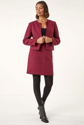 Roman Textured Edge To Edge Jacket