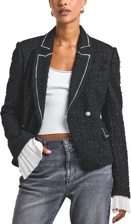 Derek Lam Estelise Galaxy Wool-Blend Tweed Blazer