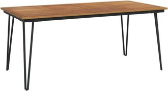vidaXL Garden Table with Hairpin Legs 180x90x75 cm Solid Wood Acacia vidaXL