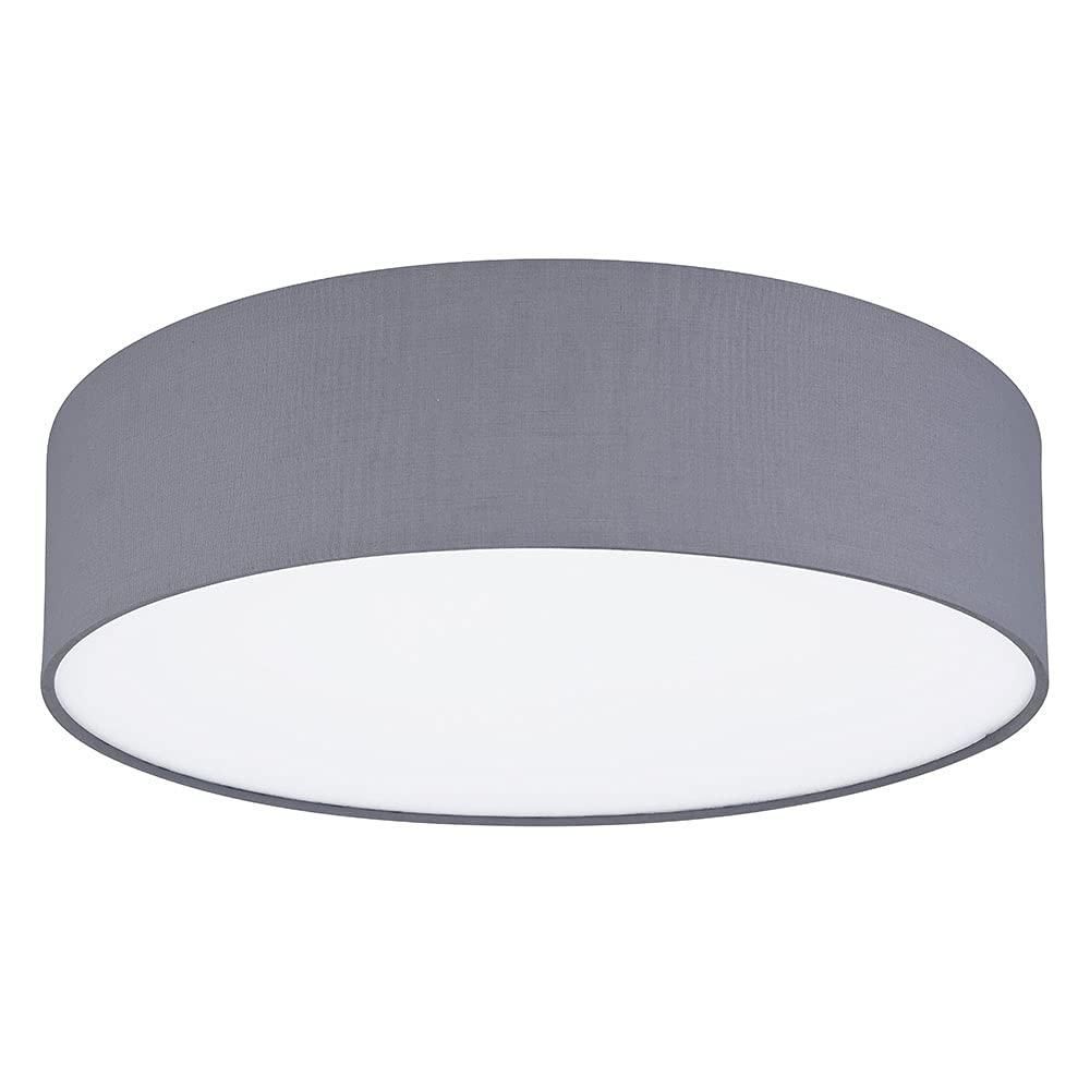 LED Deckenleuchte, dimmbar, anthrazit, rund 50cm, warmweiß