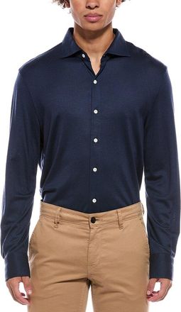 Isaia Jersey Wool Sport Shirt