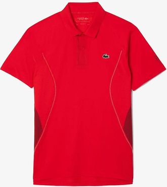 Lacoste Mens Tennis x Novak Djokovic Regular-Fit Polo Shirt - Red - Size: 38
