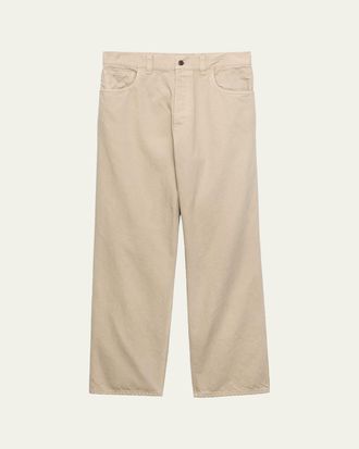 Prada Mens Wide Leg Denim Five-Pocket Pants
